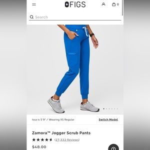 Figs Zamora royal blue scrub pants size XXS